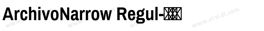 ArchivoNarrow Regul字体转换